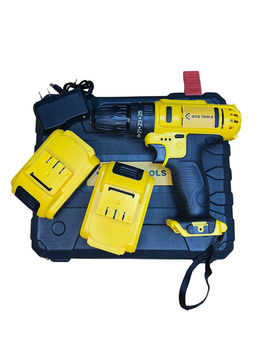 TALADRO INALAMBRICO 3/8 DOBLE PILA CON ACCESORIOS